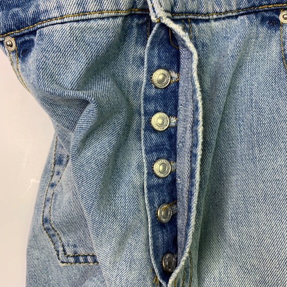 Zara Reconstructed Pant Denim Skirt Sz S Plus C-32 - Picture 8 of 8